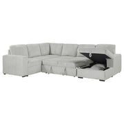 Devonshire Sleeper Sectional Sofa Storage Chaise Grey - 501208