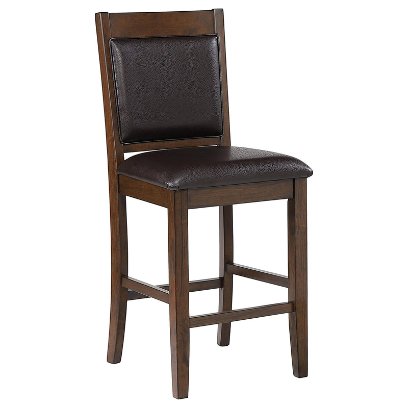 Dewey Upholstered Counter Chair Walnut (Set of 2) - 115209