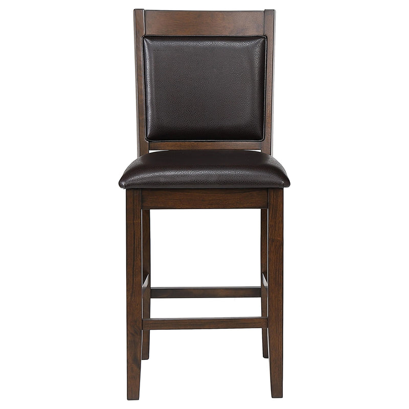 Dewey Upholstered Counter Chair Walnut (Set of 2) - 115209