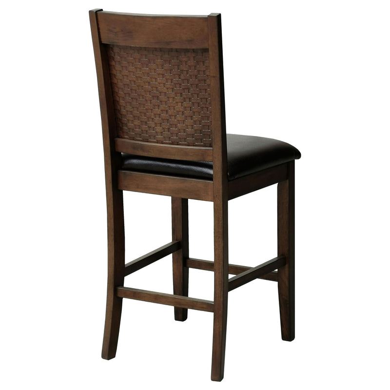 Dewey Upholstered Counter Chair Walnut (Set of 2) - 115209