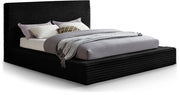 Dexter Corduroy Full Bed in Black - Gate FurnitureFull Bed