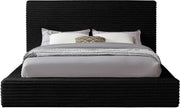 Dexter Corduroy Full Bed in Black - Gate FurnitureFull Bed
