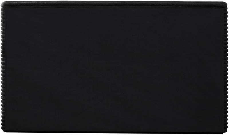Dexter Corduroy Full Bed in Black - Gate FurnitureFull Bed