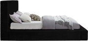 Dexter Corduroy Full Bed in Black - Gate FurnitureFull Bed