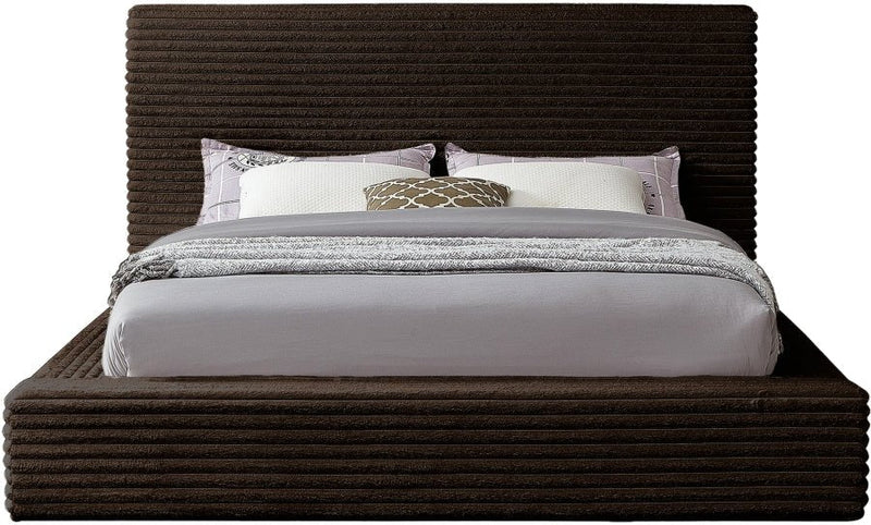 Dexter Corduroy Full Bed in Brown - Gate FurnitureFull Bed