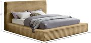 Dexter Corduroy Full Bed in Camel - Gate FurnitureFull Bed