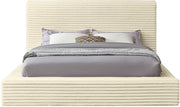 Dexter Corduroy Full Bed in Cream - Gate FurnitureFull Bed