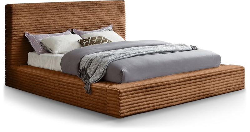 Dexter Corduroy Full Bed in Saddle - Gate FurnitureFull Bed