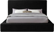 Dexter Corduroy King Bed in Black - Gate FurnitureKing Bed