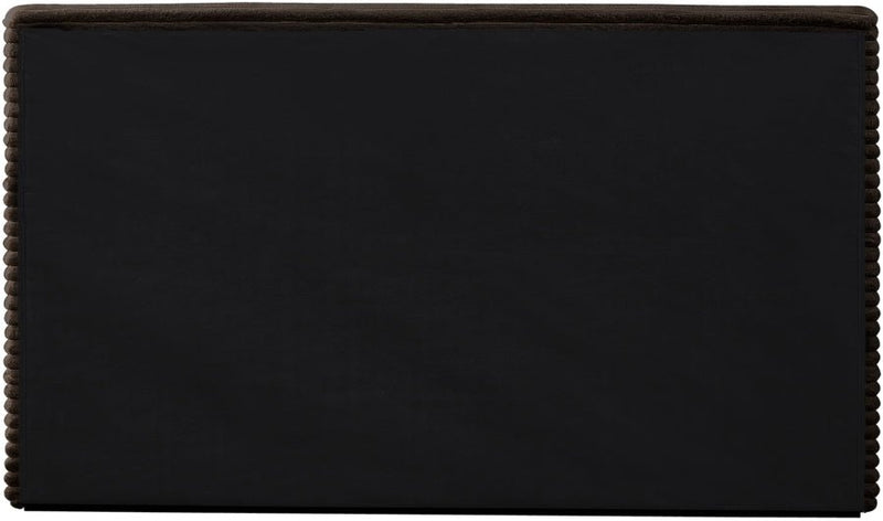 Dexter Corduroy King Bed in Brown - Gate FurnitureKing Bed