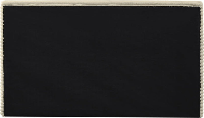 Dexter Corduroy King Bed in Cream - Gate FurnitureKing Bed