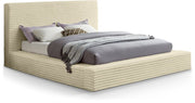 Dexter Corduroy King Bed in Cream - Gate FurnitureKing Bed