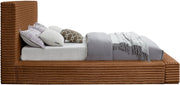 Dexter Corduroy King Bed in Saddle - Gate FurnitureKing Bed