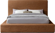 Dexter Corduroy King Bed in Saddle - Gate FurnitureKing Bed