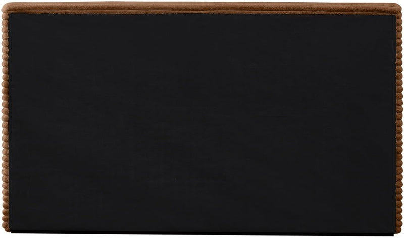 Dexter Corduroy King Bed in Saddle - Gate FurnitureKing Bed