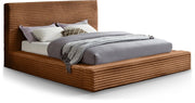 Dexter Corduroy King Bed in Saddle - Gate FurnitureKing Bed