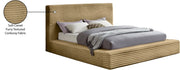 Dexter Corduroy Queen Bed in Camel - Gate FurnitureQueen Bed