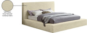 Dexter Corduroy Queen Bed in Cream - Gate FurnitureQueen Bed