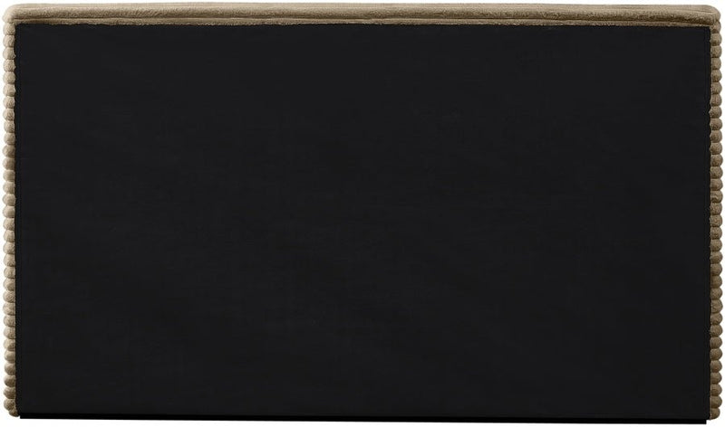 Dexter Corduroy Queen Bed in Taupe - Gate FurnitureQueen Bed