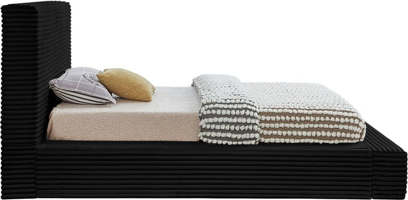 Dexter Corduroy Twin Bed in Black - Gate FurnitureTwin Bed