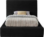 Dexter Corduroy Twin Bed in Black - Gate FurnitureTwin Bed
