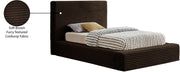 Dexter Corduroy Twin Bed in Brown - Gate FurnitureTwin Bed