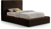 Dexter Corduroy Twin Bed in Brown - Gate FurnitureTwin Bed