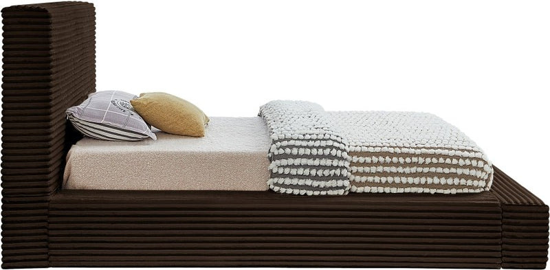 Dexter Corduroy Twin Bed in Brown - Gate FurnitureTwin Bed