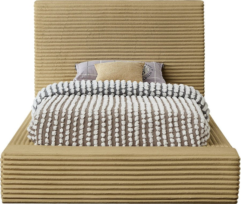 Dexter Corduroy Twin Bed in Camel - Gate FurnitureTwin Bed