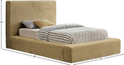 Dexter Corduroy Twin Bed in Camel - Gate FurnitureTwin Bed