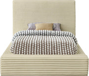 Dexter Corduroy Twin Bed in Cream - Gate FurnitureTwin Bed