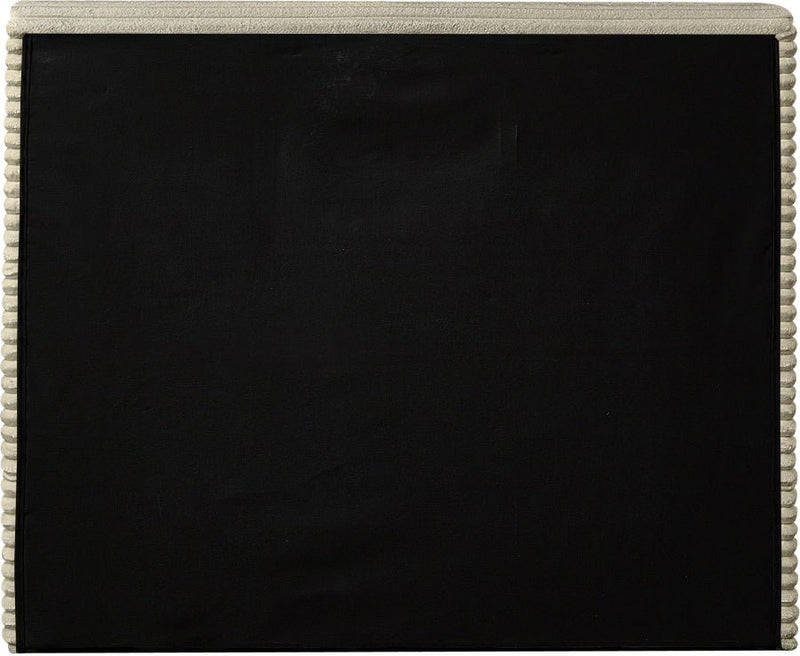 Dexter Corduroy Twin Bed in Cream - Gate FurnitureTwin Bed