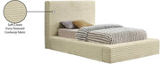 Dexter Corduroy Twin Bed in Cream - Gate FurnitureTwin Bed