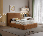Dexter Corduroy Twin Bed in Saddle - Gate FurnitureTwin Bed