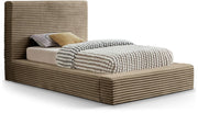 Dexter Corduroy Twin Bed in Taupe - Gate FurnitureTwin Bed