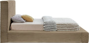 Dexter Corduroy Twin Bed in Taupe - Gate FurnitureTwin Bed