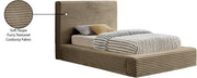 Dexter Corduroy Twin Bed in Taupe - Gate FurnitureTwin Bed