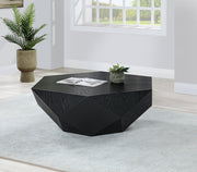 Diamante Oak Veneer Coffee Table in Black - 234Black-CT