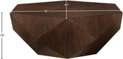 Diamante Oak Veneer Coffee Table in Brown - 234Brown-CT