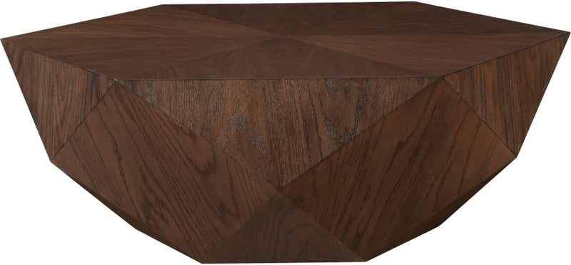 Diamante Oak Veneer Coffee Table in Brown - 234Brown-CT