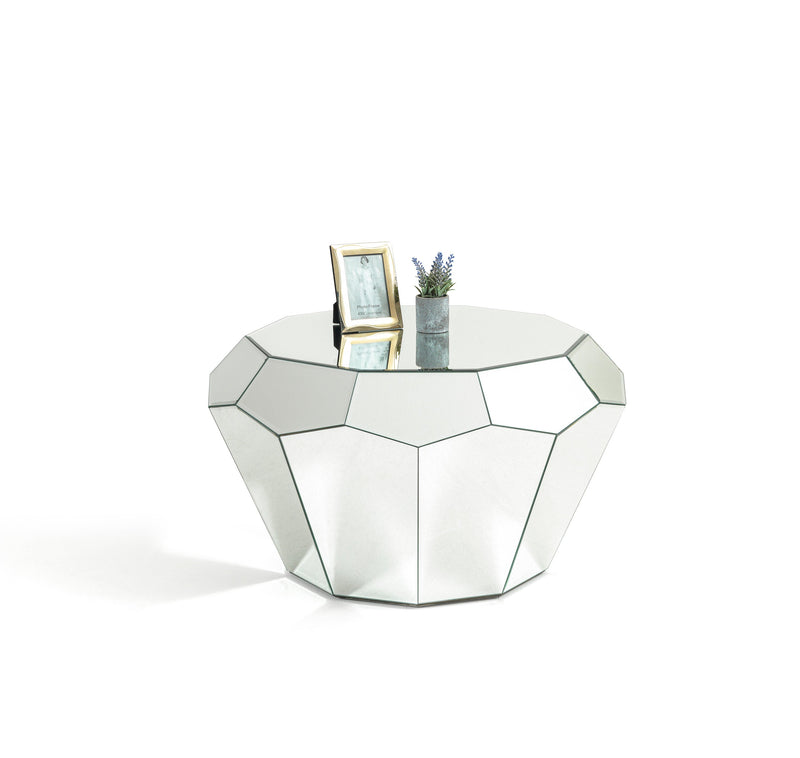 Diamond Mirrored  Coffee Table - DIAMOND-MIRRORED-CT