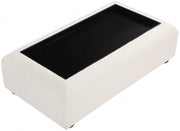 Diana Linen Textured Fabric And Wood Coffee Table in Black - 236Black-C