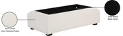 Diana Linen Textured Fabric And Wood Coffee Table in Black - 236Black-C