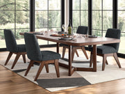 Dilenno Dining Table and 4 Chairs in Dark Brown - PKG022614