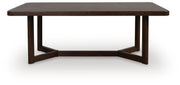 Dilenno Dining Table and 6 Chairs in Dark Brown - PKG022613