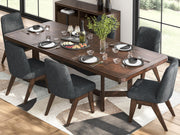 Dilenno Dining Table and 6 Chairs in Dark Brown - PKG022613