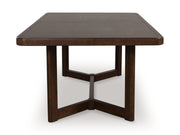 Dilenno Dining Table and 8 Chairs in Dark Brown - PKG022612