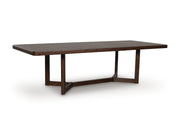 Dilenno Dining Table and 8 Chairs in Dark Brown - PKG022612
