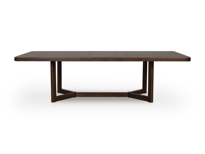 Dilenno Dining Table and 8 Chairs in Dark Brown - PKG022612