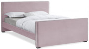 Dillard Velvet Queen Bed Pink - Gate FurnitureQueen Bed